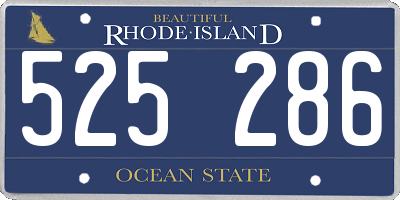 RI license plate 525286