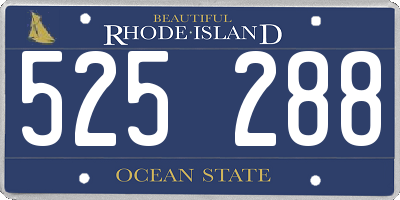 RI license plate 525288