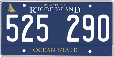 RI license plate 525290