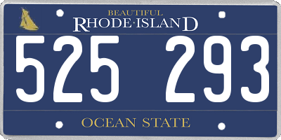 RI license plate 525293