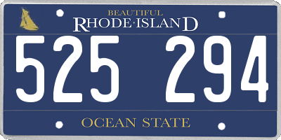 RI license plate 525294