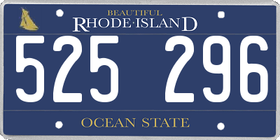 RI license plate 525296