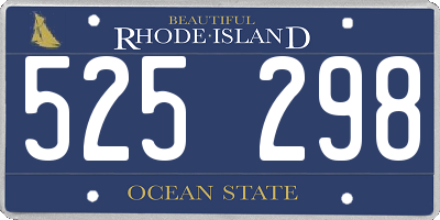RI license plate 525298