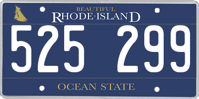 RI license plate 525299