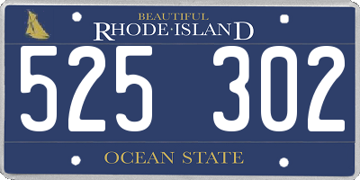 RI license plate 525302