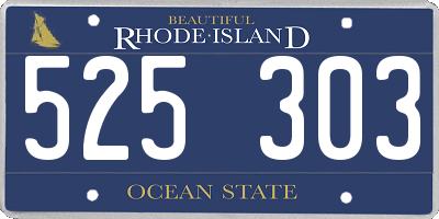 RI license plate 525303