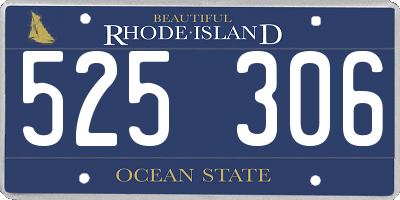 RI license plate 525306