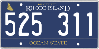 RI license plate 525311