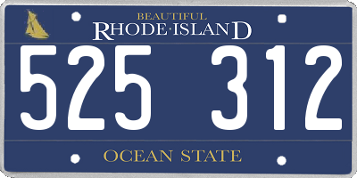 RI license plate 525312