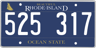 RI license plate 525317