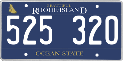 RI license plate 525320