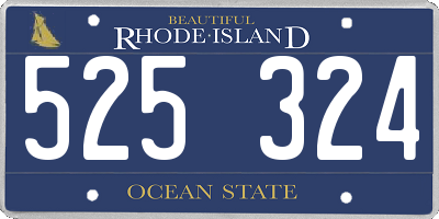 RI license plate 525324