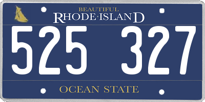 RI license plate 525327