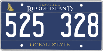 RI license plate 525328