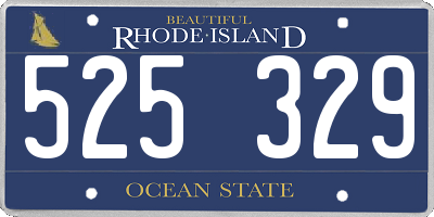 RI license plate 525329