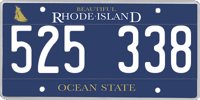 RI license plate 525338