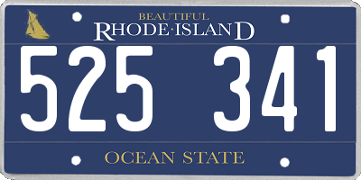 RI license plate 525341