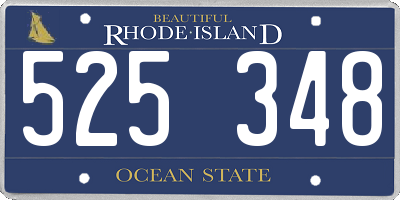 RI license plate 525348