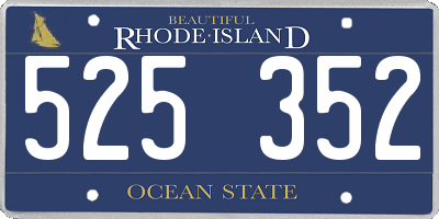 RI license plate 525352
