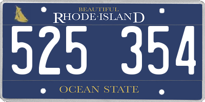 RI license plate 525354