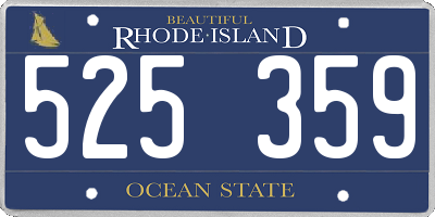 RI license plate 525359