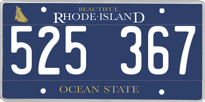 RI license plate 525367