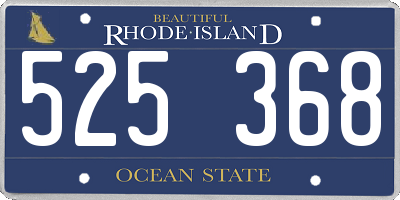 RI license plate 525368