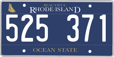 RI license plate 525371