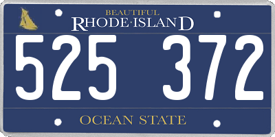 RI license plate 525372