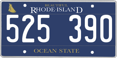 RI license plate 525390