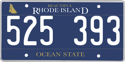 RI license plate 525393