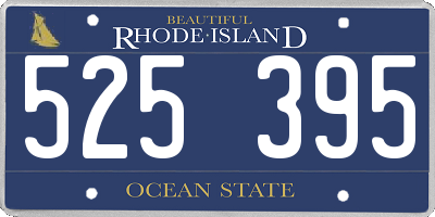 RI license plate 525395