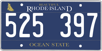 RI license plate 525397