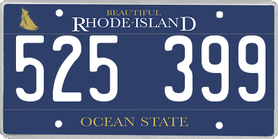 RI license plate 525399