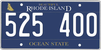 RI license plate 525400