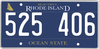 RI license plate 525406