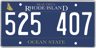RI license plate 525407