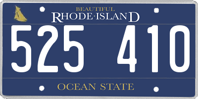RI license plate 525410