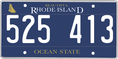 RI license plate 525413