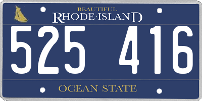RI license plate 525416