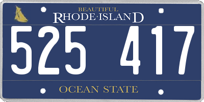 RI license plate 525417