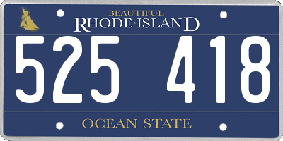 RI license plate 525418