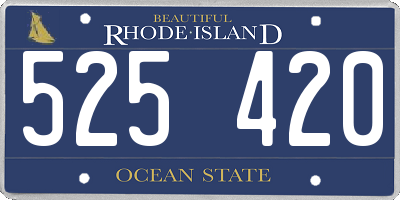RI license plate 525420
