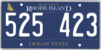 RI license plate 525423