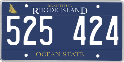 RI license plate 525424