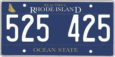 RI license plate 525425
