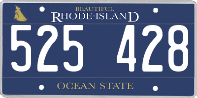 RI license plate 525428