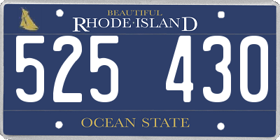 RI license plate 525430