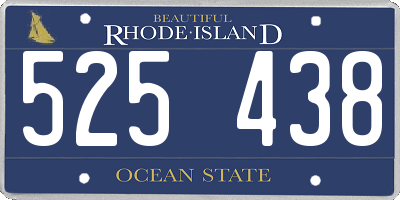 RI license plate 525438