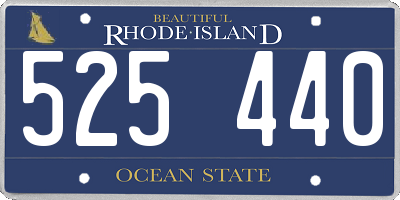 RI license plate 525440